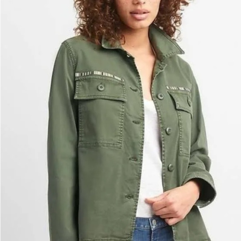 GAP Green Utility Jacket with Relaxed Fit